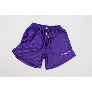 Vintage 90s Diadora Mens Small 5" Spell Out Silky Running Soccer Shorts Purple